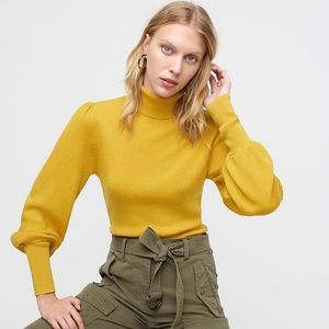 J.Crew Balloon Sleeve Turtleneck Sweater